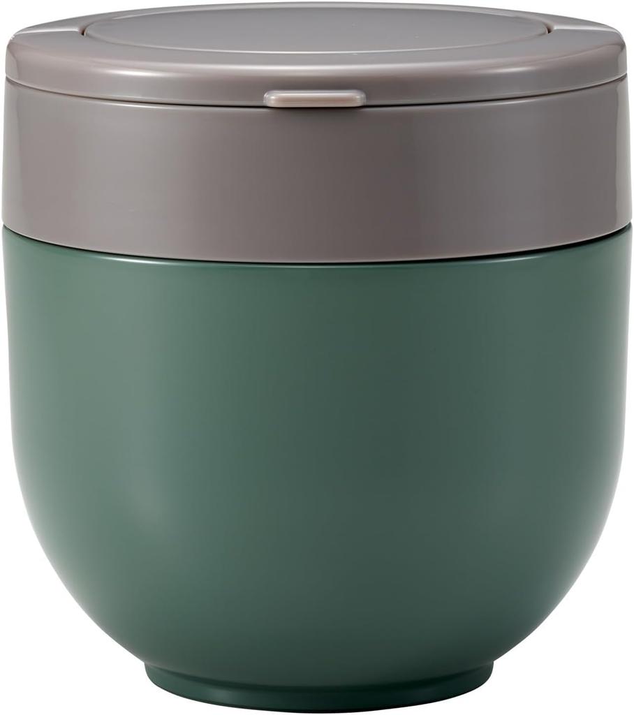Skater Insulated Donburi Lunch Jar 1250ml Large Capacity Cold Retention Foldable Handle Antibacterial Evergreen LDNO13AG