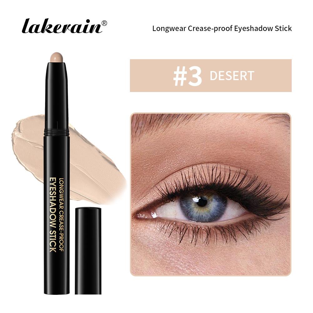 Lakerain Eyeshadow Stick Shimmer and Matte Long Lasting Waterproof Highlighter Metallic Glitter Eye Shadow Pencil Cosmetics