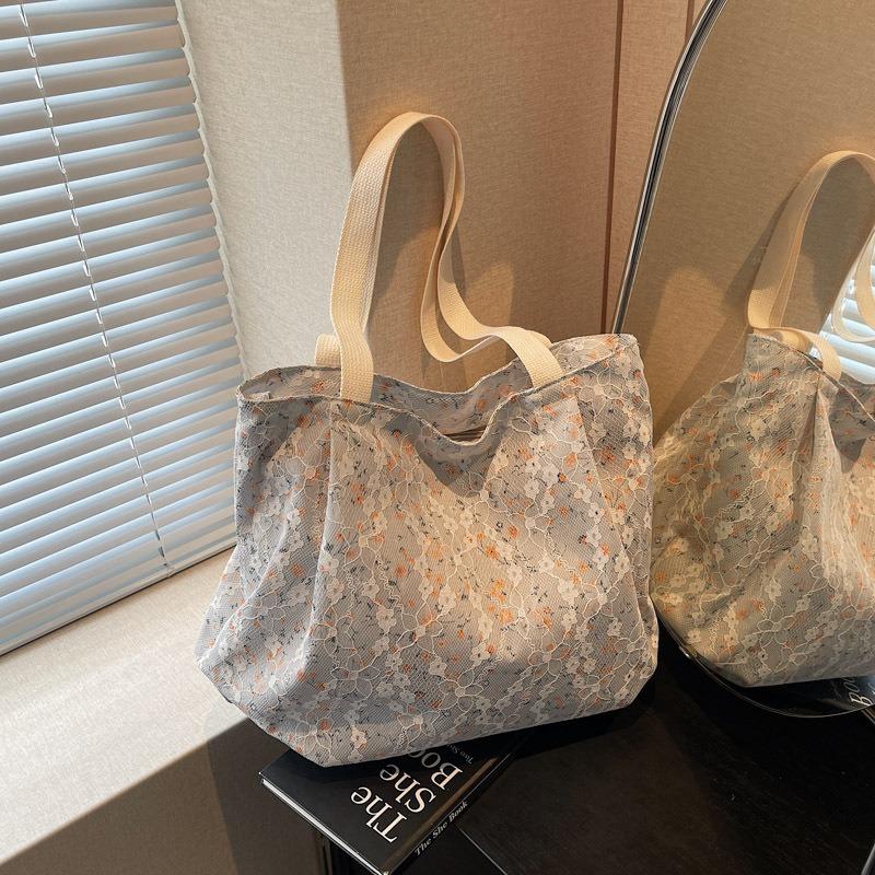 Casual large-capacity bag women's spring and summer new fashion canvas bag versatile commuter shoulder tote bag