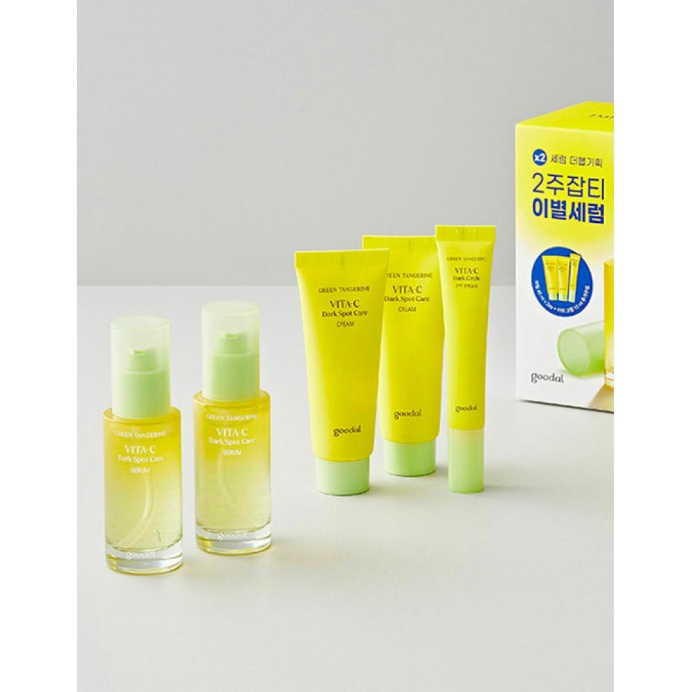 

Goodal Green Tangerine Vita C Blemish Care Serum Cream Double Special Set 2 Serums 30ml 40ml Cream 2 Eye Cream 15ml