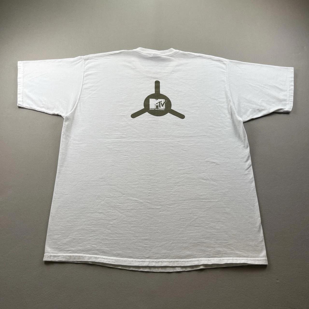 Vintage MTV T-Shirt Mens XL White Music Television Logo Video Promo Hip Hop 90s S