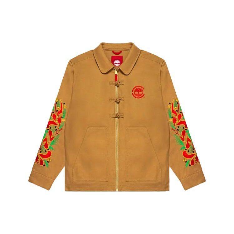 

Timberland X CLOT Collaboration Восточная вышивка Геометрический узор Поло Куртка Унисекс Куртка Хаки A63JH-P47 XXL