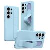 For Samsung Galaxy S24 Ultra Case Smart Key Invisible Wristband Kickstand PC+Silicone Phone Cover