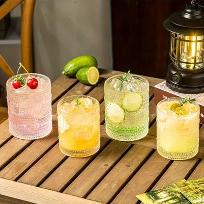 2 kusy 450 ml Vintage poháre na pitie Priehľadný pohár na vodu na pivo, džús, koktail, whisky, mlieko, do baru, na párty, sada pohárov Tumbler