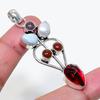 Pendente in Argento Sterling 925 con Opale Naturale Owhyee e Granato 2,40" AP-16159