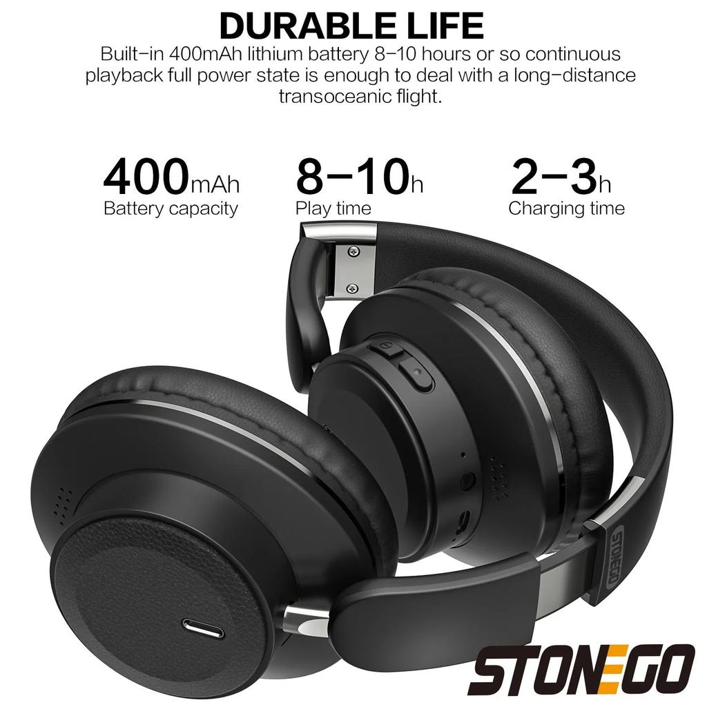 BT5.3 Wireless Foldable Headphones Portable Lightweight for Travel and Photography 400mAh Battery Noise Cancelling Earphones