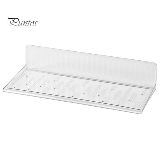 

Прозрачная настенная полка без дрели, противоскользящая, большая несущая полка для хранения в ванной, гостиной L прозрачный