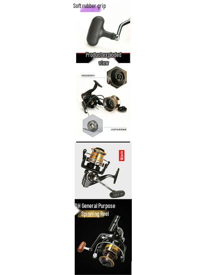 Úhlový naviják s dlouhým náhozem, celokovová cívka, tyč cívky, model 9000-12000