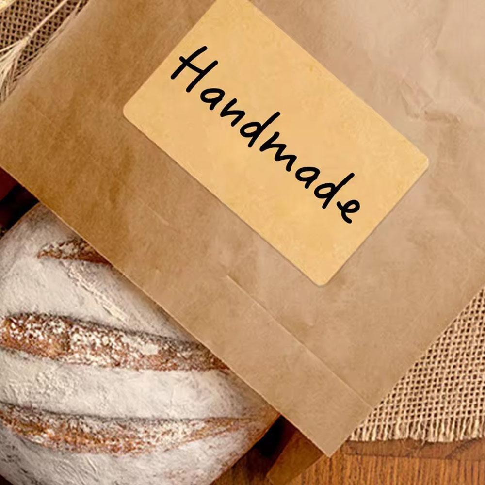 4rolls Kraft Stickers Self-Adhesive Labels Paper Items Office Home Christmas Target Bottle Handwritten Classification Stickers