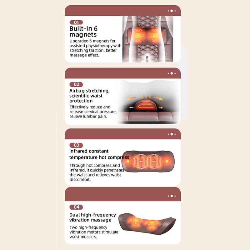 Massage Mattress Full Body Massager Multifunctional Electric Massage Mat Vibration Heating Infrared For Neck Back Foot Lumbar Airbag Traction