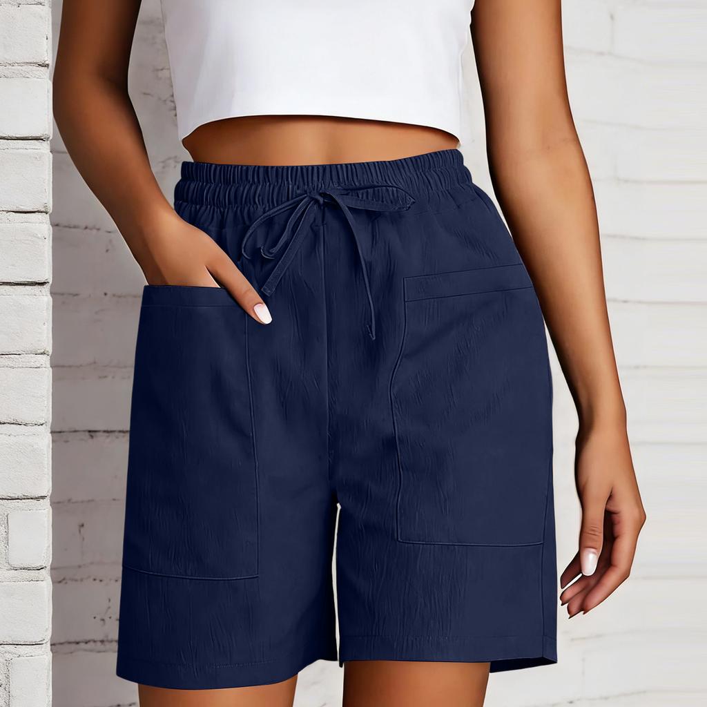 Women's Shorts Casual Summer  Color Beach Loose Pocket Short Skirt Pants