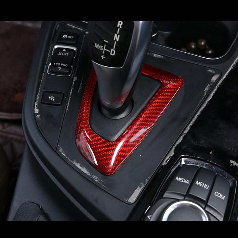 LHD/RHD Echte Kohlefaser Auto Schaltknauf Schaltpanel Verkleidung Abdeckung Basis Für BMW F20 F21 F22 F23 F30 F31 F34 F35 F32 F33 F36 M2 F87