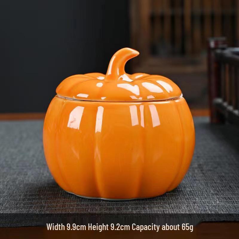 Persimmon Tea Scented Ceramic Candy Jar and Candle Holder