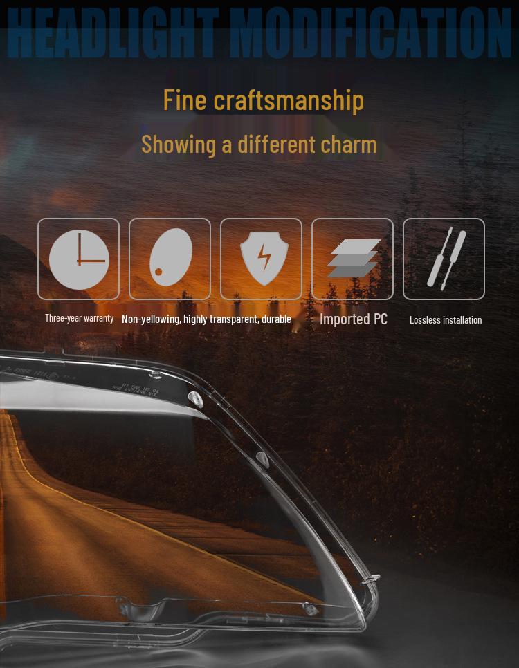 BMW 7 Series E66 Headlight Cover Lens (2005-2008 Models) - Car Accessory