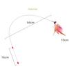 1PCS Metalldraht Lustige Katze Stick Katze Spielzeug Haustier Spielzeug mit Feder Glocke Lustige Katze Stange Haustier Liefert