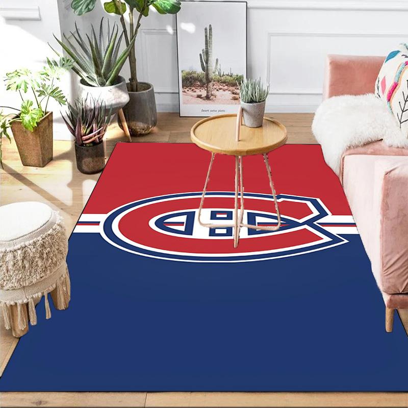 Tapis de sol Équipe de hockey des Canadiens de Montréal Convient pour l'intérieur et l'extérieur, Tapis pour maisons, bureaux, salons, Décoration intérieure, Cadeau de Noël