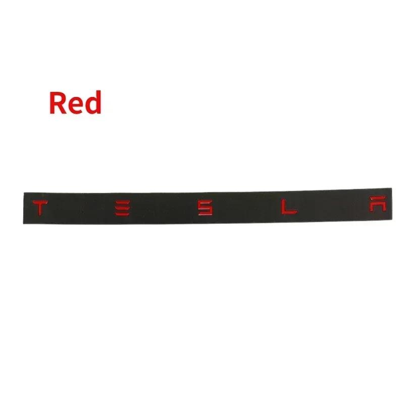 

ABS Car Front Hood Rear Trunk Emblem Sticker Decoration for Tesla Model 3 Model S X Y Roadster Auto Exterior Decal Accessories красный