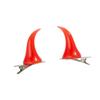 1pair Gothic Ox Horn Hair Clips Devil Horn Barrette for Halloween Cosplay Party Costume Side Clip Spooky Women Hair Accessory