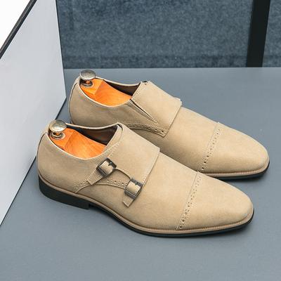 FashionMen's Suede Leather Casual Shoes Business Oxford Shoes Men's Loafers Handmade Business Dress Moccasin Dress Shoes Big Size 46