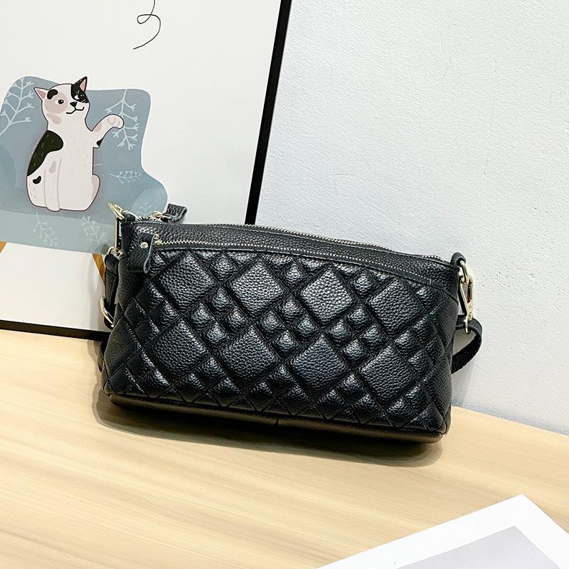 Fashion cowhide small bag new leather women's bag mother bag niche simple and versatile shoulder bag messenger bag