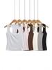 Retro Square Neck Wide Shoulder Camisole for Women - Slim Fit, Versatile Basic Top