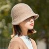 Hat Women's Autumn and Winter Wool Bucket Hat Warm Women's Fashion Versatile Show Small Face New Knitted Cold Basin Hat