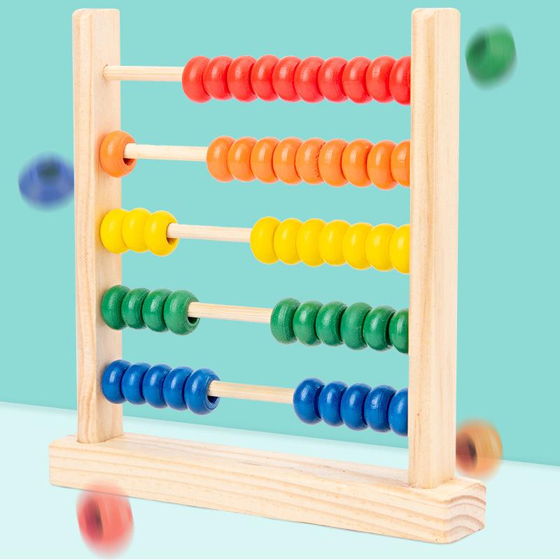 Toys Educational Toys Wooden Frame Abacus Counting Abacus Game Teaching Aid Counting Frames Toy Colorful Beads Children