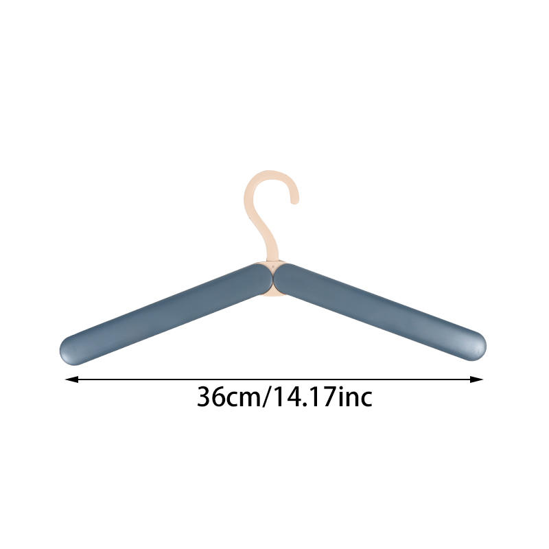 Collapsible Travel Hangers Lightweight Foldable Space-Saver Closet Clothes Hangers with Hidden Clips for Jackets Pants