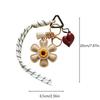 Tassle & Flower Leather Bag Charm Keychain Braided Cord Tassel Cute Accessory For Women Bags & Keys Pendant Gift