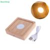 Square Wooden LED Light Base,USB Powered Wood Display Stand for Resin Art,Crystals & 3D Night Lights (Warm White)