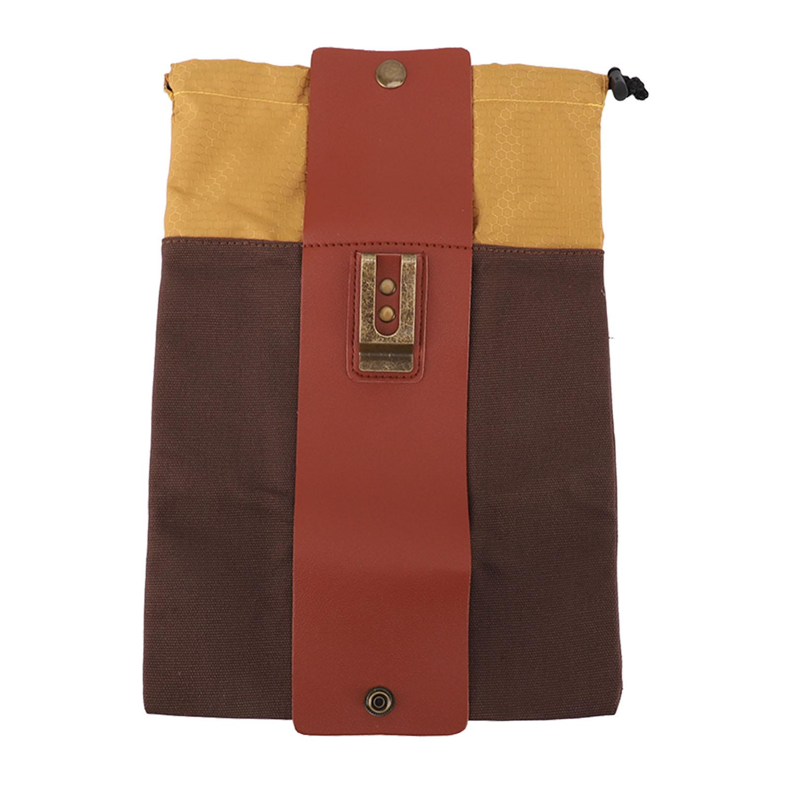 

Сумка для сбора фруктов Холщовая Кожаная Поясная Подвесная Сумка для сбора фруктов Портативная Износостойкая коричневый