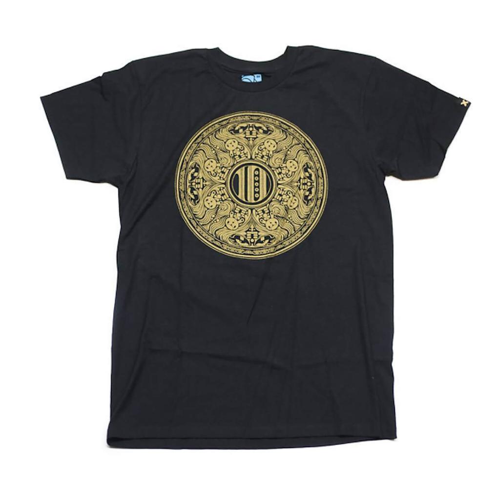 Kidrobot Tristan Eaton Gold Dunny 10. Herren-T-Shirt - Schwarz
