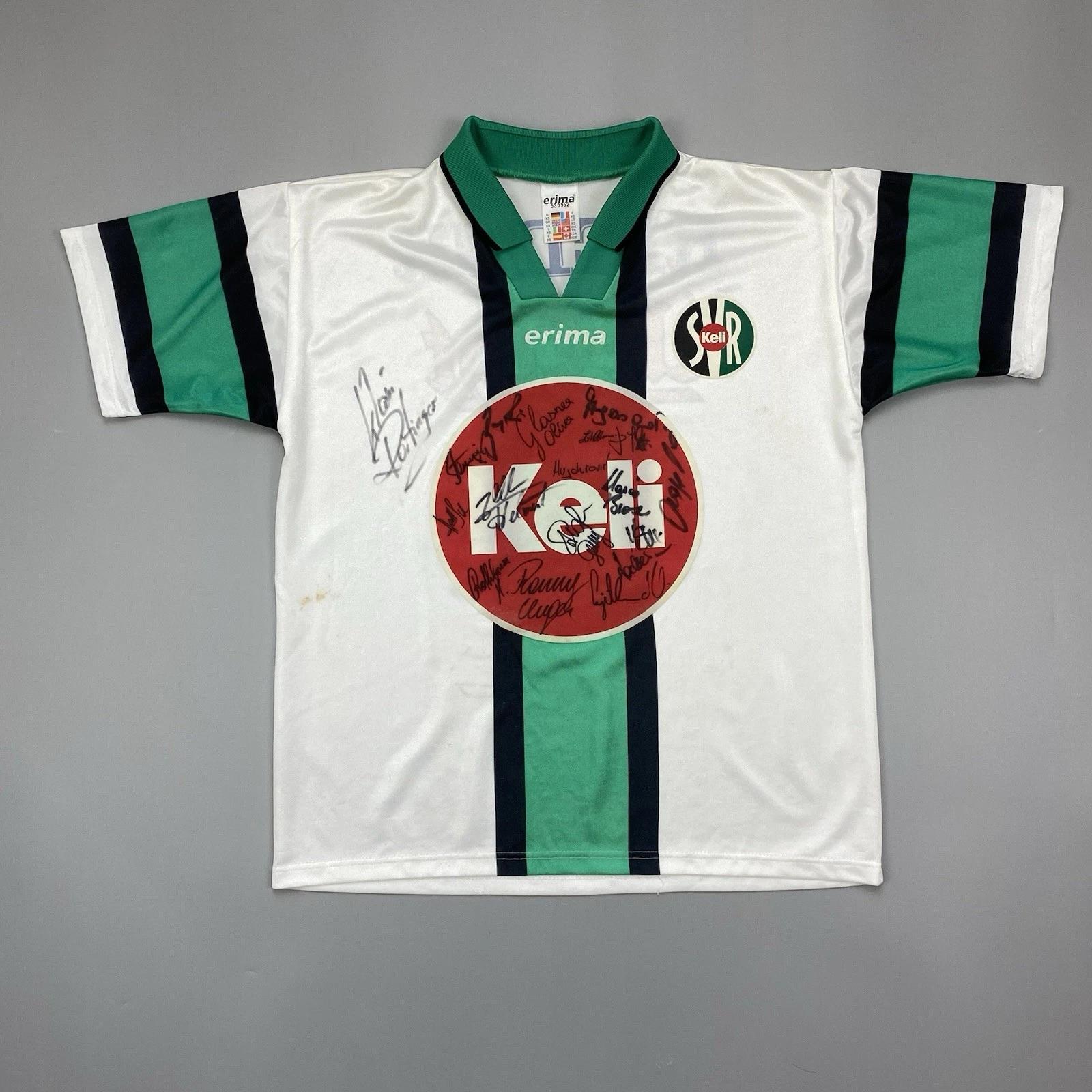 

Vintage SV Reid 1999 2000 Home Erima Football Shirt Soccer Jersey Signed L