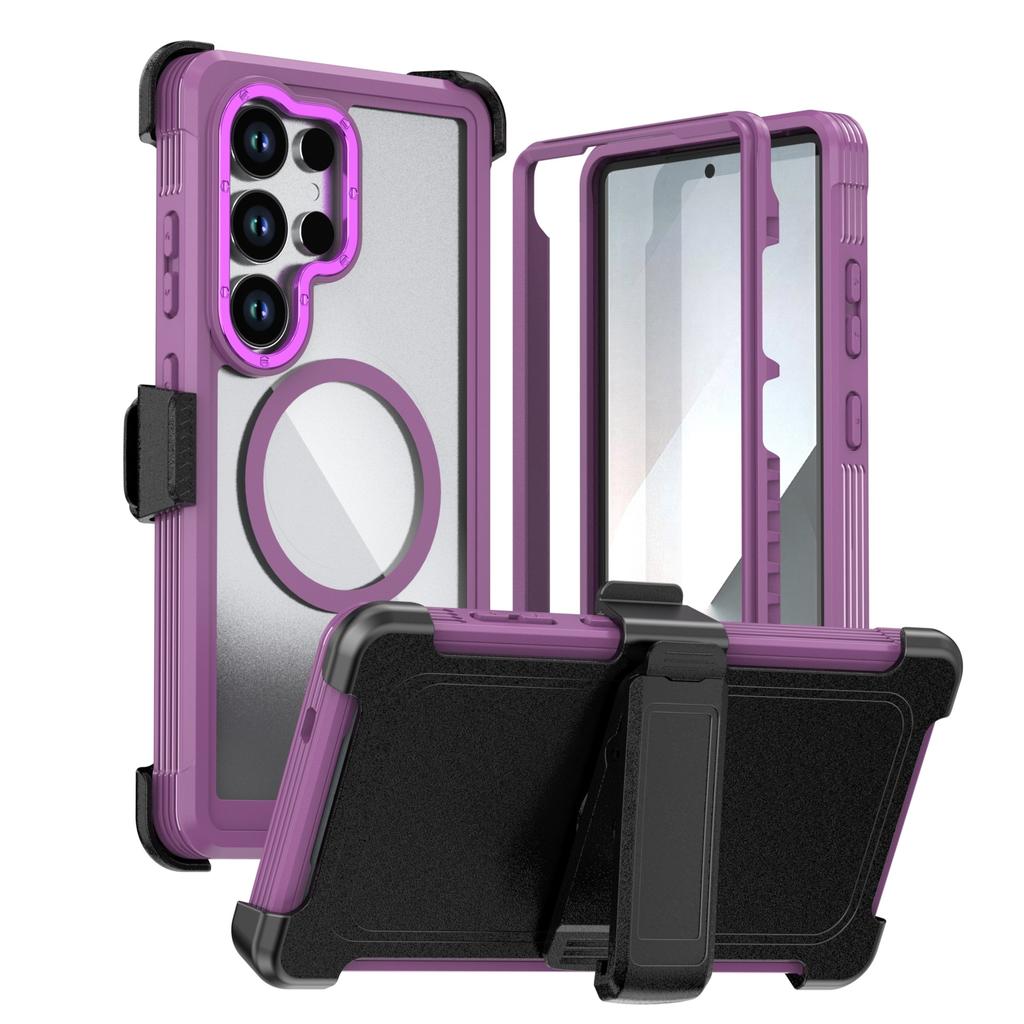 New 3in1 Acrylic for Magsafe Case For Samsung Galaxy S26 S25 S24 Ultra Plus S24 FE A06 A16 A26 A56 A36 A15 Full Protection Cover