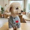 Herz-Aufdruck Hundeliebe Pullover Romantischer Hund Warmer Hoodie Mode Frühling Katzenkleidung Outdoor Spaziergang