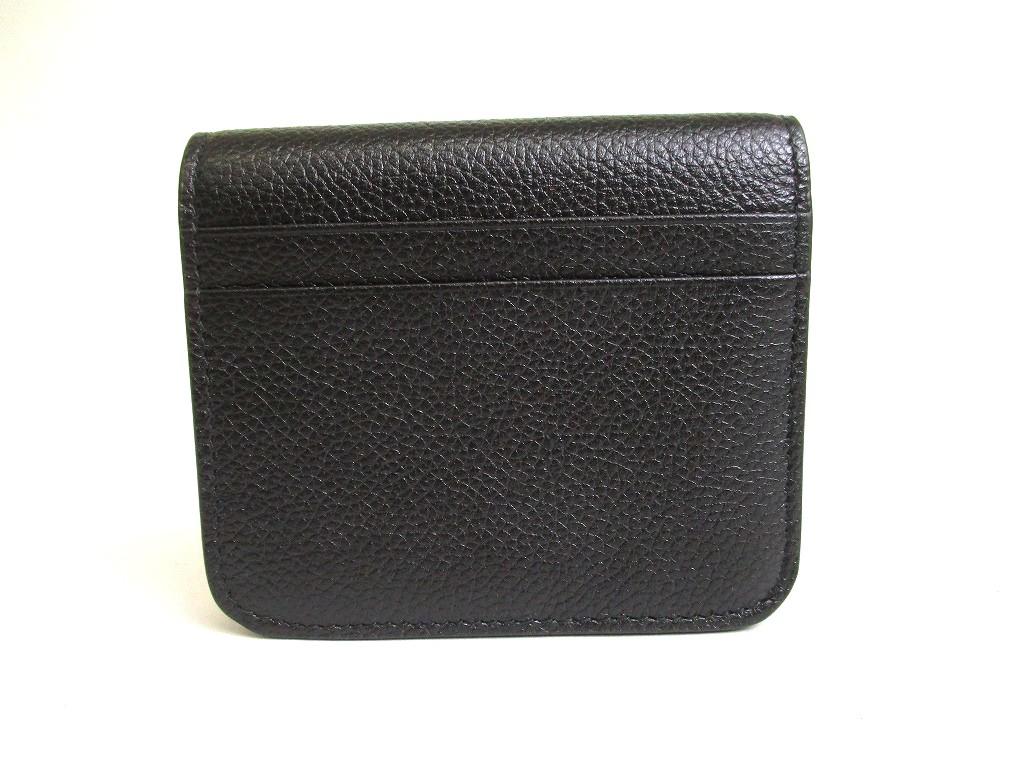 Authentic BALENCIAGA Black Leather Bifold Wallet Compact Wallet #a898  Refurbished