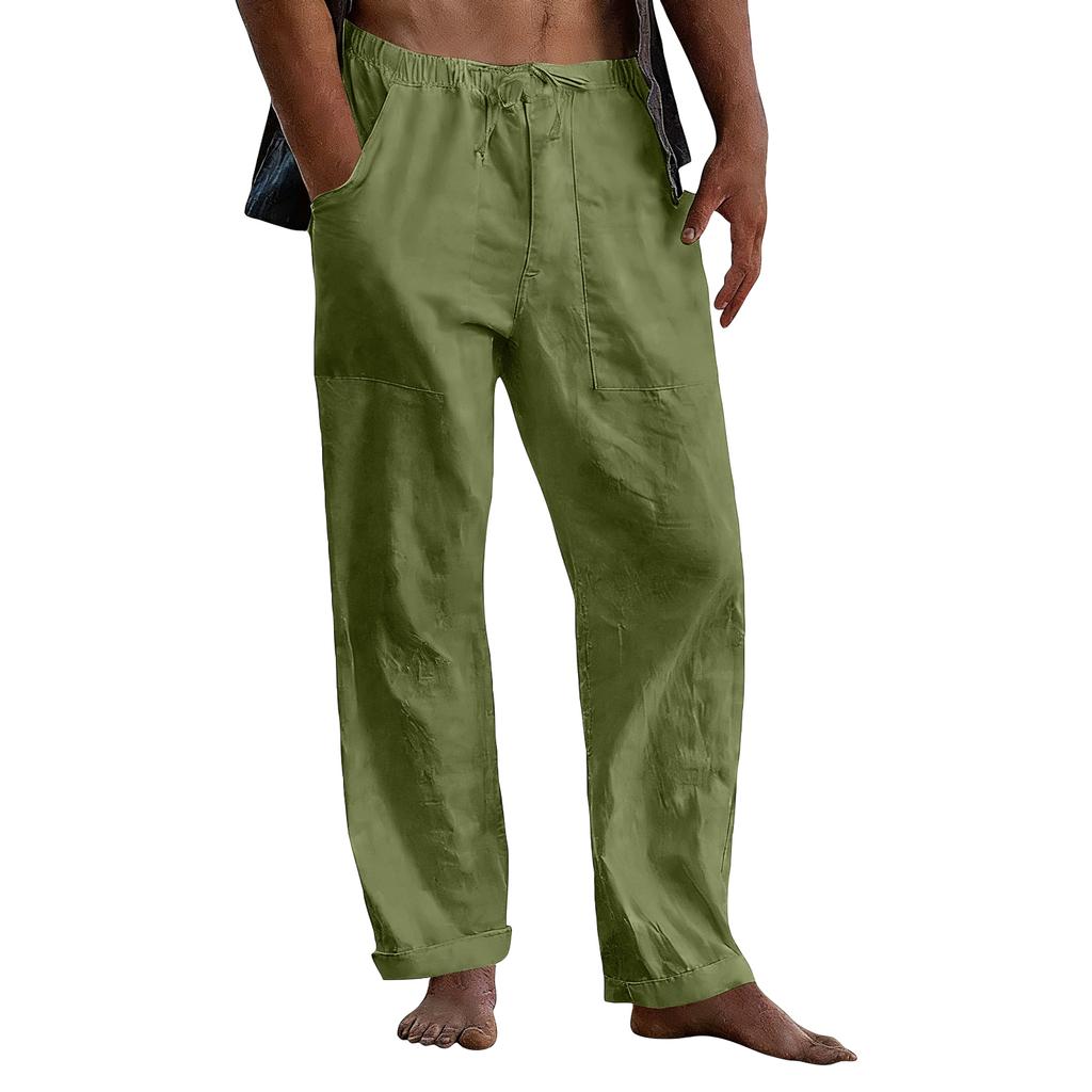 Men's Cotton Linen Trousers Men's Casual Fashionable Cotton Linen Trousers