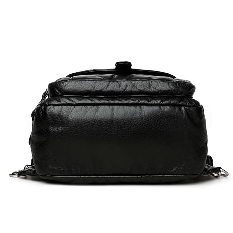 Backpack Casual soft leather schoolbag Travel small backpack