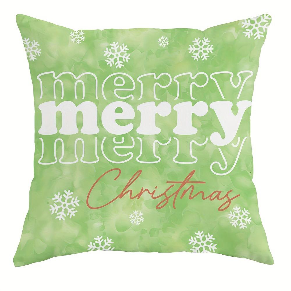 Christmas Day party decoration pillowcase Merry Christmas Christmas Tree Green pattern suitable for home room sofa cushion cover