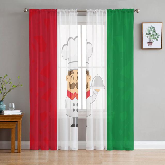 Haiti Ulusal Bayrak Günü Tül Perdeler Oturma Odası İçin Şeffaf Perdeler Yatak Odası İçin Mutfak Pencere Perdesi