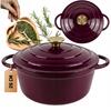 EMALIOWANY GARNEK ŻELIWNY 26cm 5L HAGE EGGPLANT