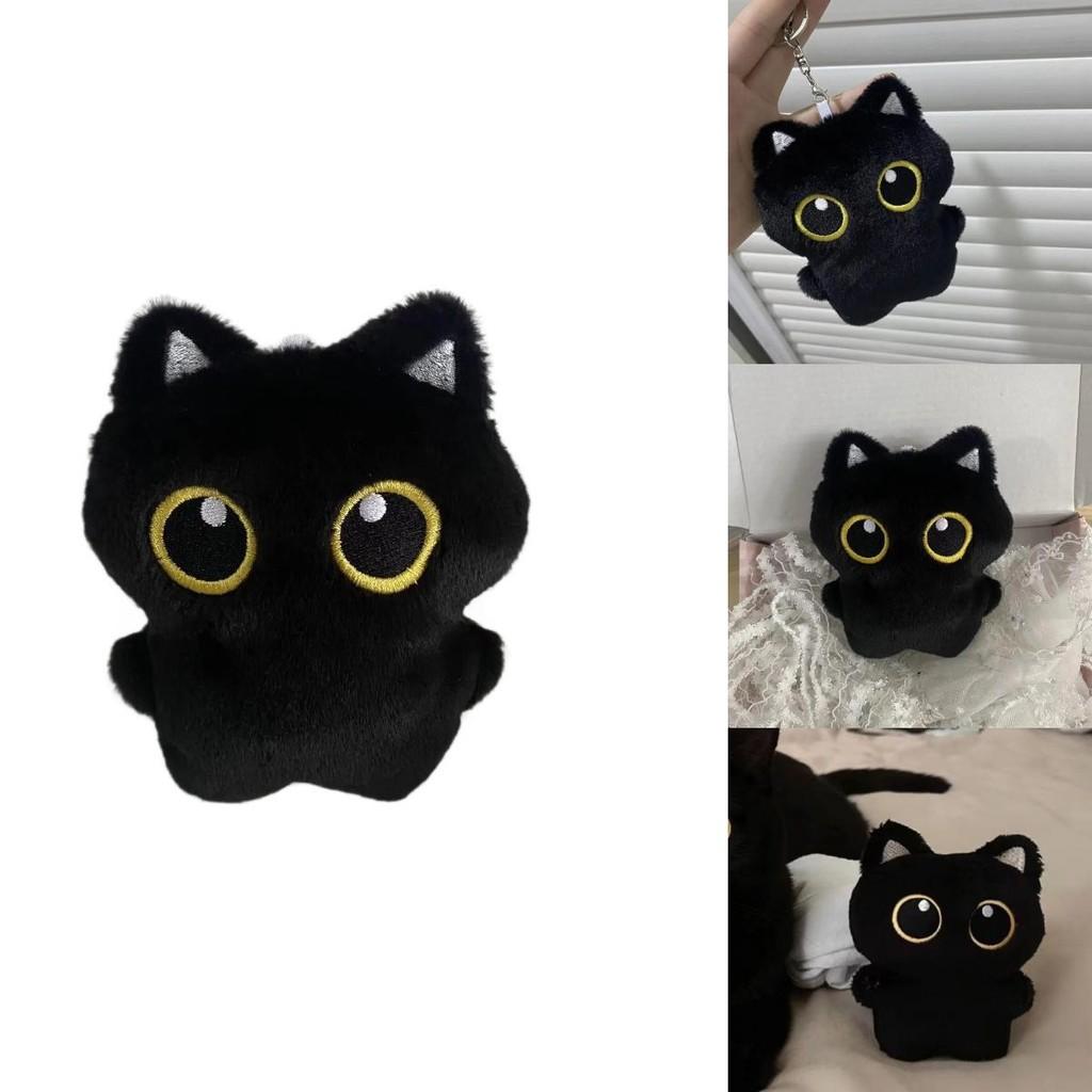 Simulated Black Cat Plush Toy Keychain Wallet Stuffed Doll Girls Birthday Gift