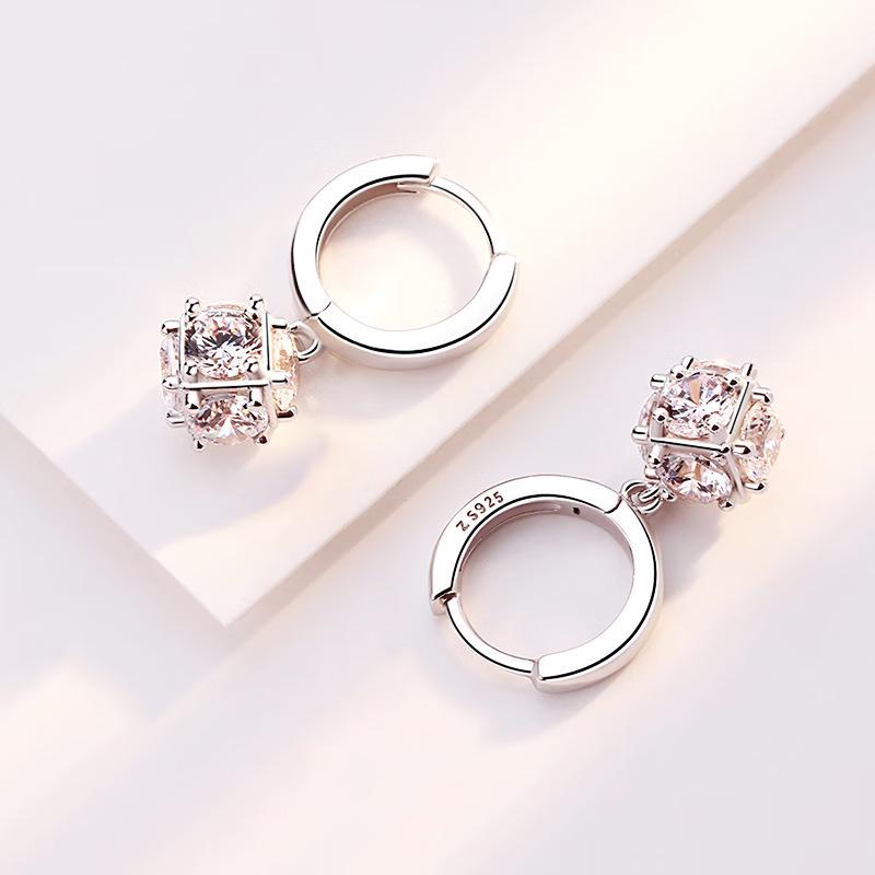 Magischer Würfel S925 Silber Ohrringe - Leichter Luxustrend, Ideales Weihnachts-/Geburtstagsgeschenk für Freundin oder beste Freundin