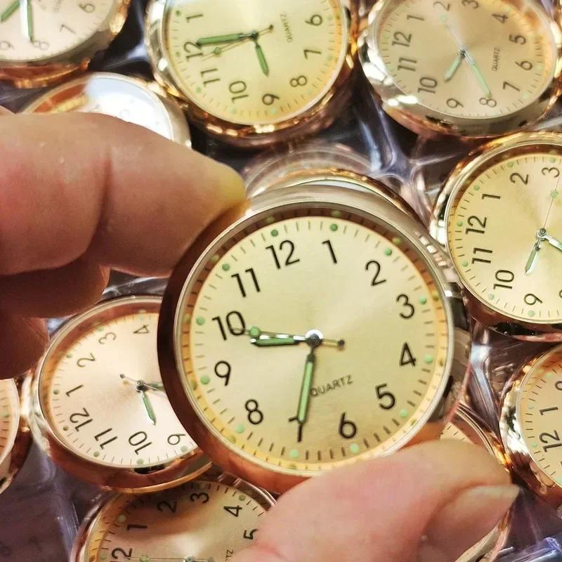 Luminous Car Clock Automobiles Internal Stick-On Watch Mechanics Quartz Clocks Auto Ornament 40mm Mini Digital Clock