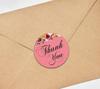 Darling Souvenir 45 Pcs Fuchsia Pink Round Floral Thank You Stickers DIY Envelope Seals-1.6
