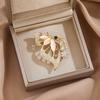 Zinc Alloy Brooch Pin, Butterfly Shape Lapel Badge with Rhinestones Inlaid, Brooch Versatile Accessory for Sweaters Collars Hats Bags Coats Scarves