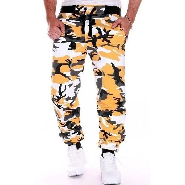 

Leisure Slow Running Sports Pants, Sweatpants, Stretch Mid Waist Camouflage XL жовтий