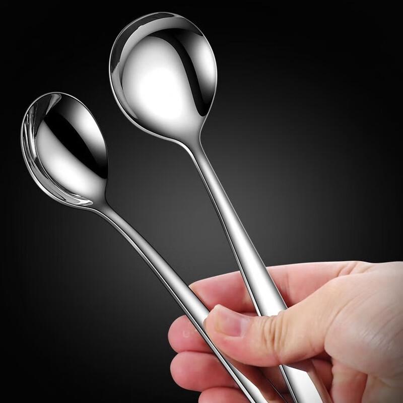 ZISIZ 316L Edelstahl Tiefe Runde Löffel Set