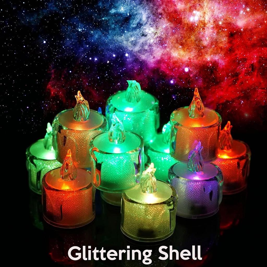 24Pcs Flameless LED Candle Lights Creative Wishing Led Tea Lamp Warm White Halloween Wedding Christmas Decoration Candle Light