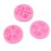3Pcs Halloween Silicone Mold Skull Castle Mask Shape Resilient Durable Nonstick Halloween Fondant Molds